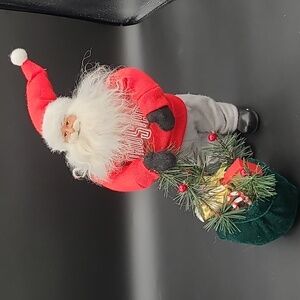 Ohio State 10" Santa Claus Figurine with Embroidered Red Sweater Green Sack
